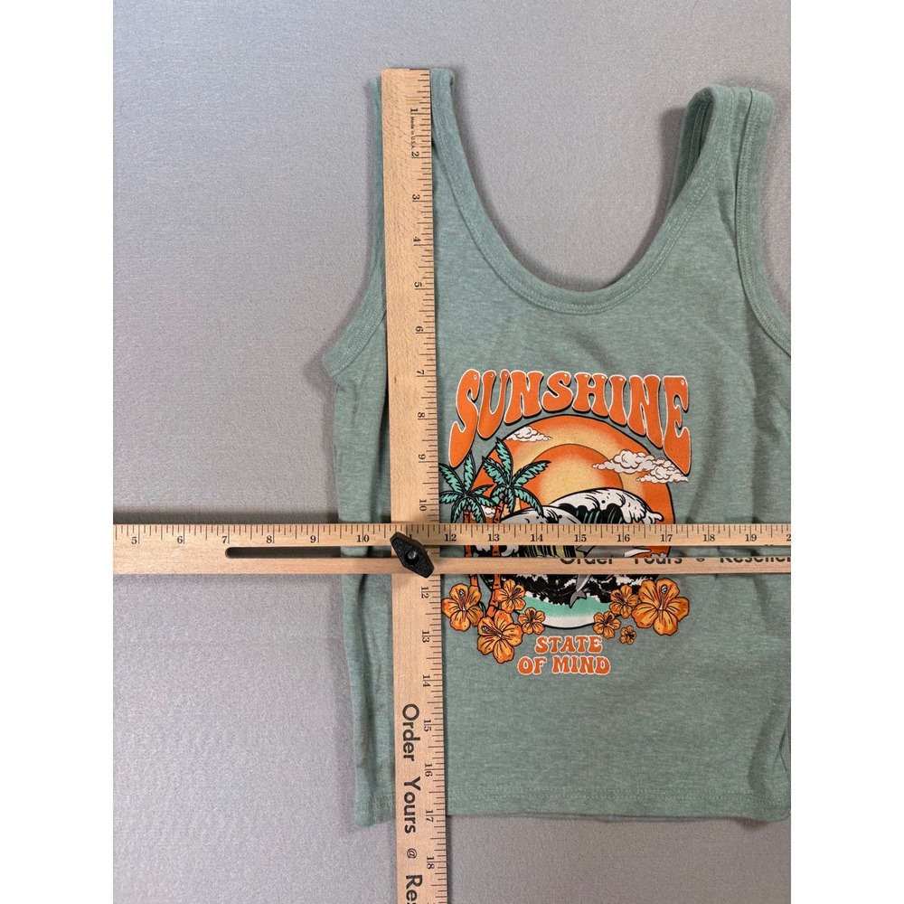 Obsessive Love Sunshine State of Mind Vintage Graphic Tank Top Retro Dolphin - Picture 5 of 9